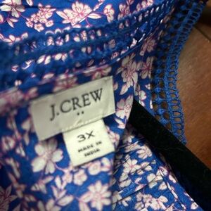 J Crew ruffle long sleeve blouse size 3X